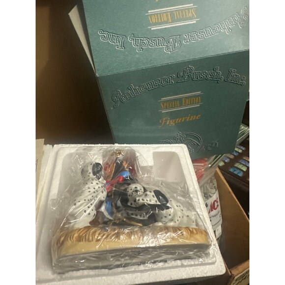 1994 Anheuser-Busch Horseplay Special Edition Dalmatian Puppies Figurine With Bo - Picture 2 of 6